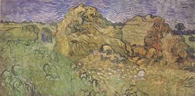 Vincent Van Gogh Field with Wheat Stacks (nn04) oil painting image